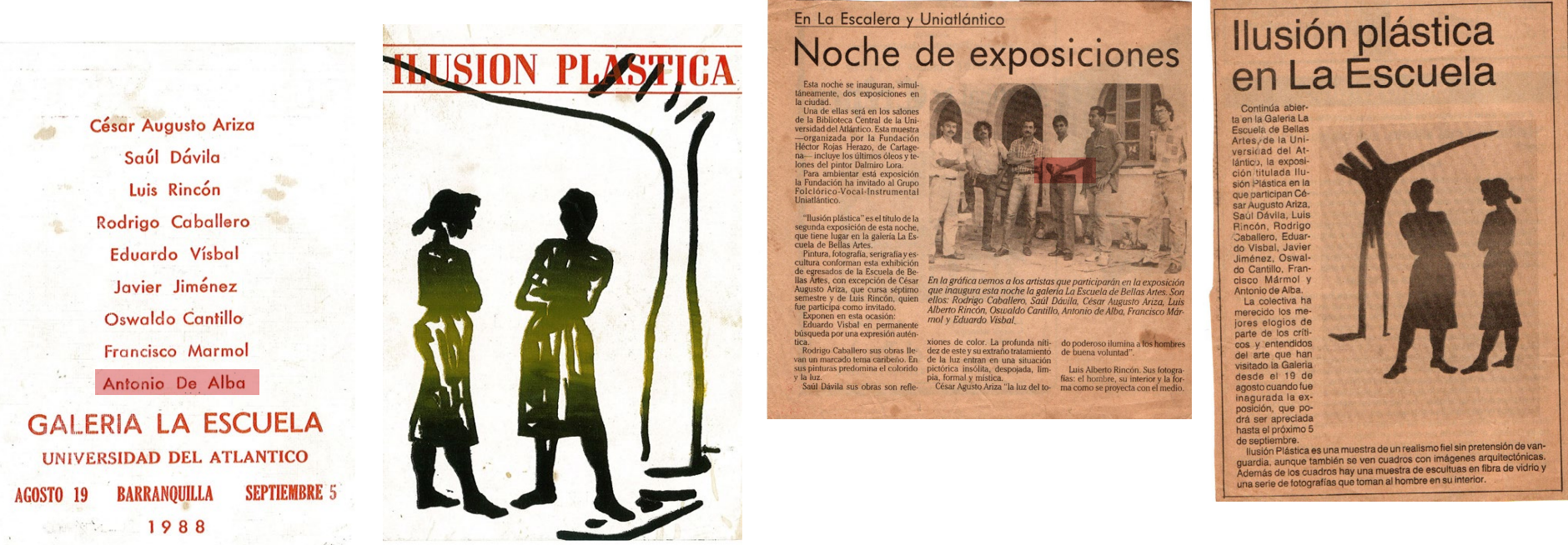 Pinturas y Dibujos, Galería “La Escuela”, Universidad del Atlántico, Barranquilla, Octubre/1981.