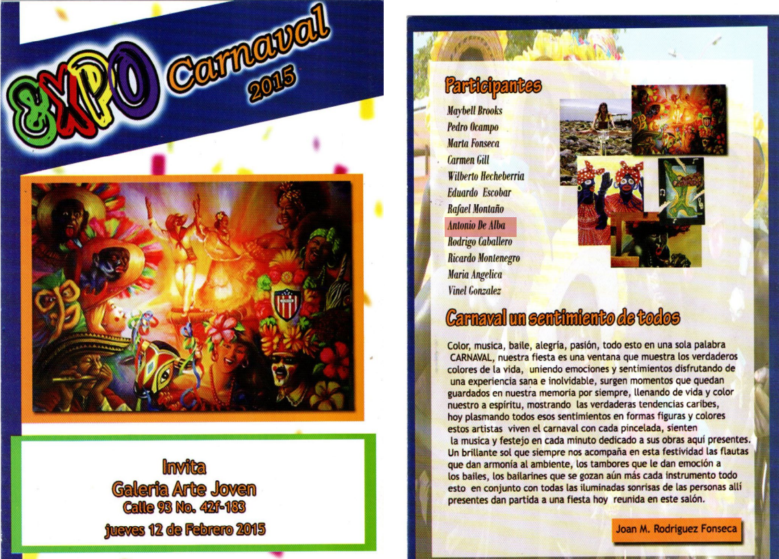 Expocarnaval 2015, Galería Arte Joven, Febrero /2015.
